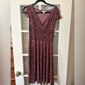 vintage pink and brown dress